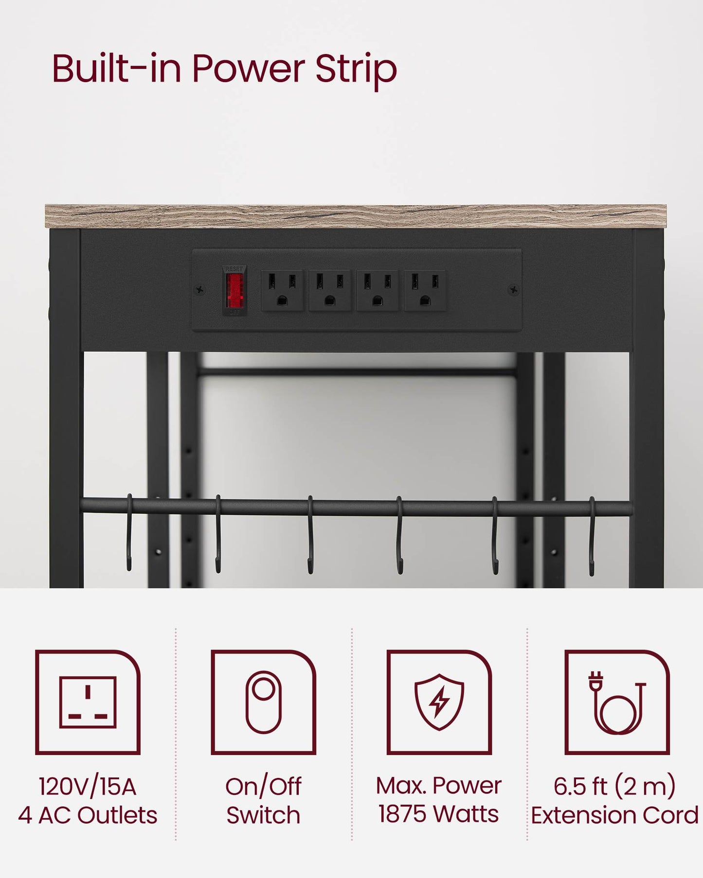 Baker's Rack with Charging Station
