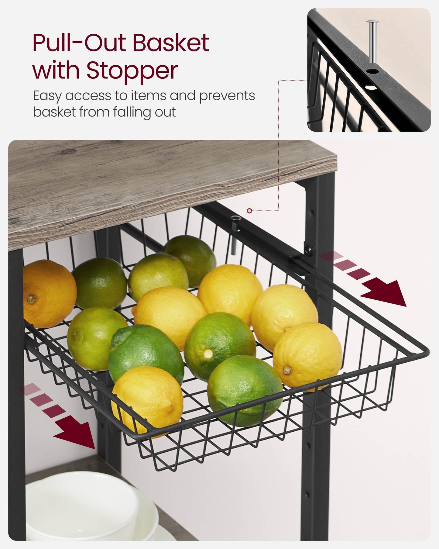 Baker's Rack with Charging Station