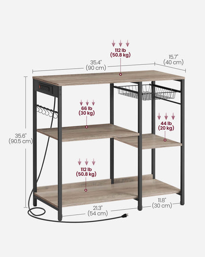 Baker's Rack with Charging Station