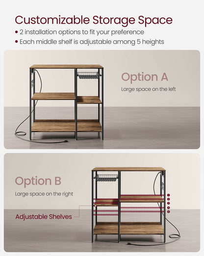 Baker's Rack with Charging Station