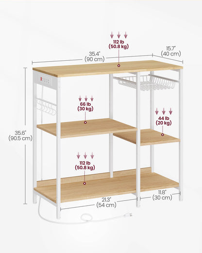 Baker's Rack with Charging Station