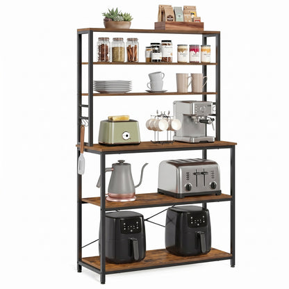 Industrial-Style Kitchen Storage Unit, 40 x 60 x 167 cm, Brown - image 36