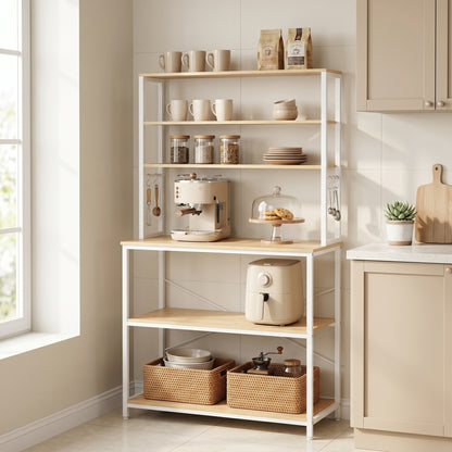 Industrial-Style Kitchen Storage Unit, 40 x 60 x 167 cm, Brown - image 25