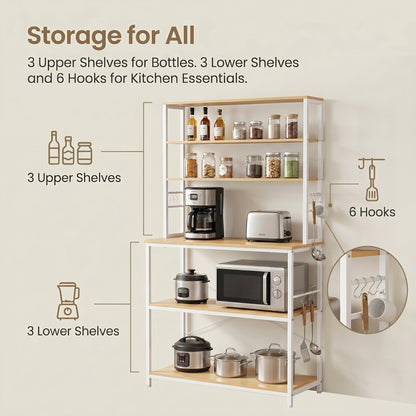 Industrial-Style Kitchen Storage Unit, 40 x 60 x 167 cm, Brown - image 27