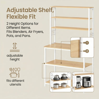Industrial-Style Kitchen Storage Unit, 40 x 60 x 167 cm, Brown - image 29