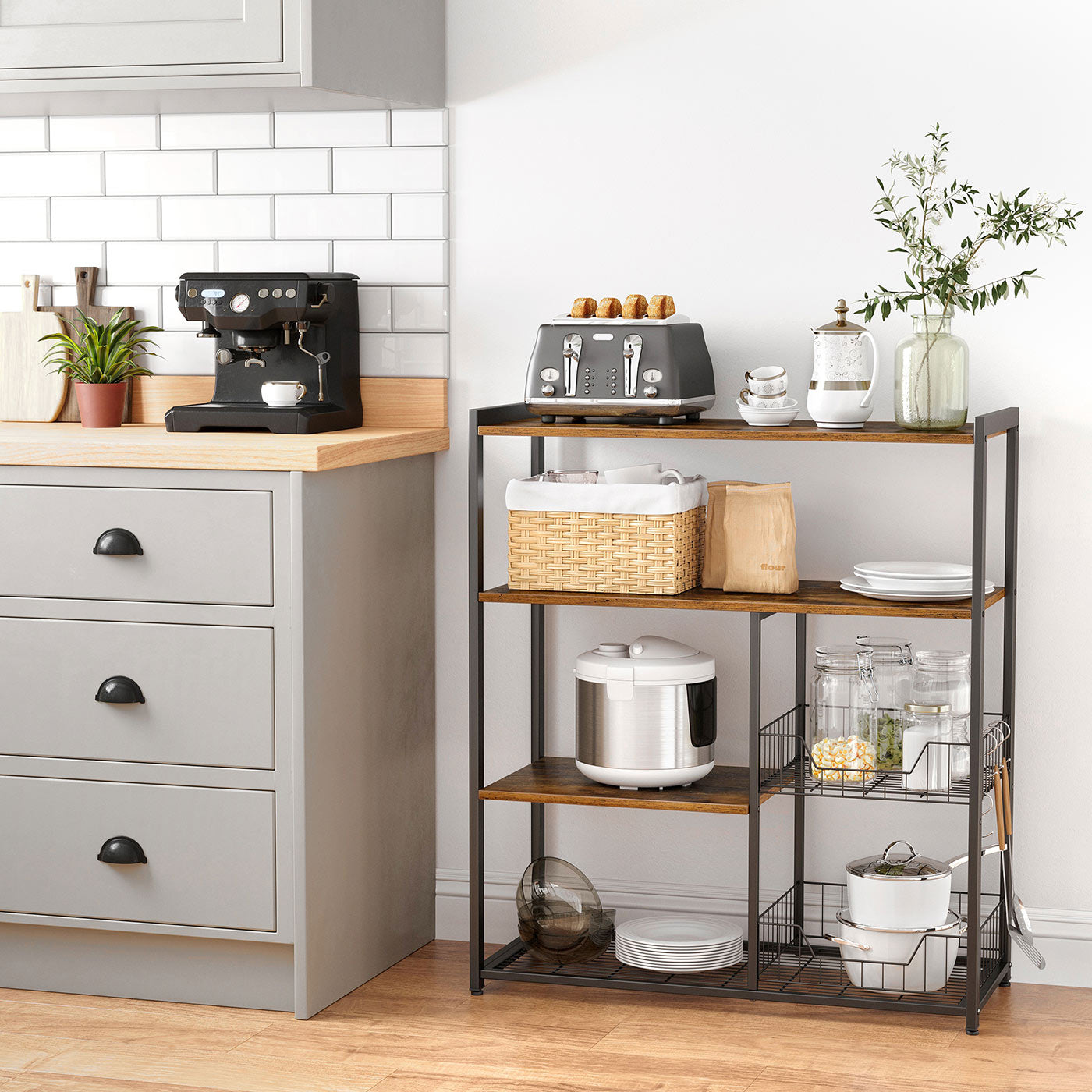 Mesh Baskets Kitchen Shelf - image 3