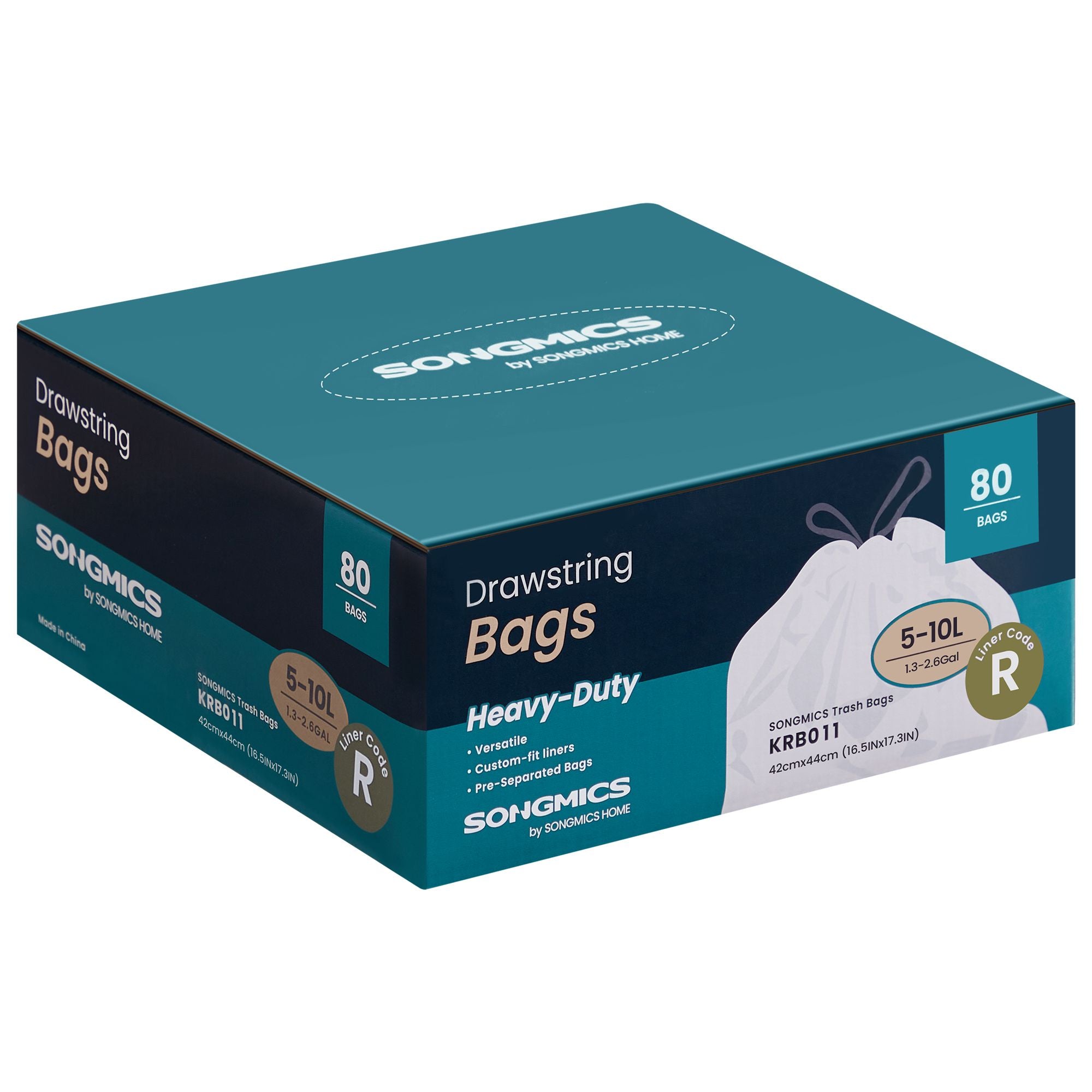 Trash Bags for 2.6-Gallon (10 L) Trash Cans, 80 Count