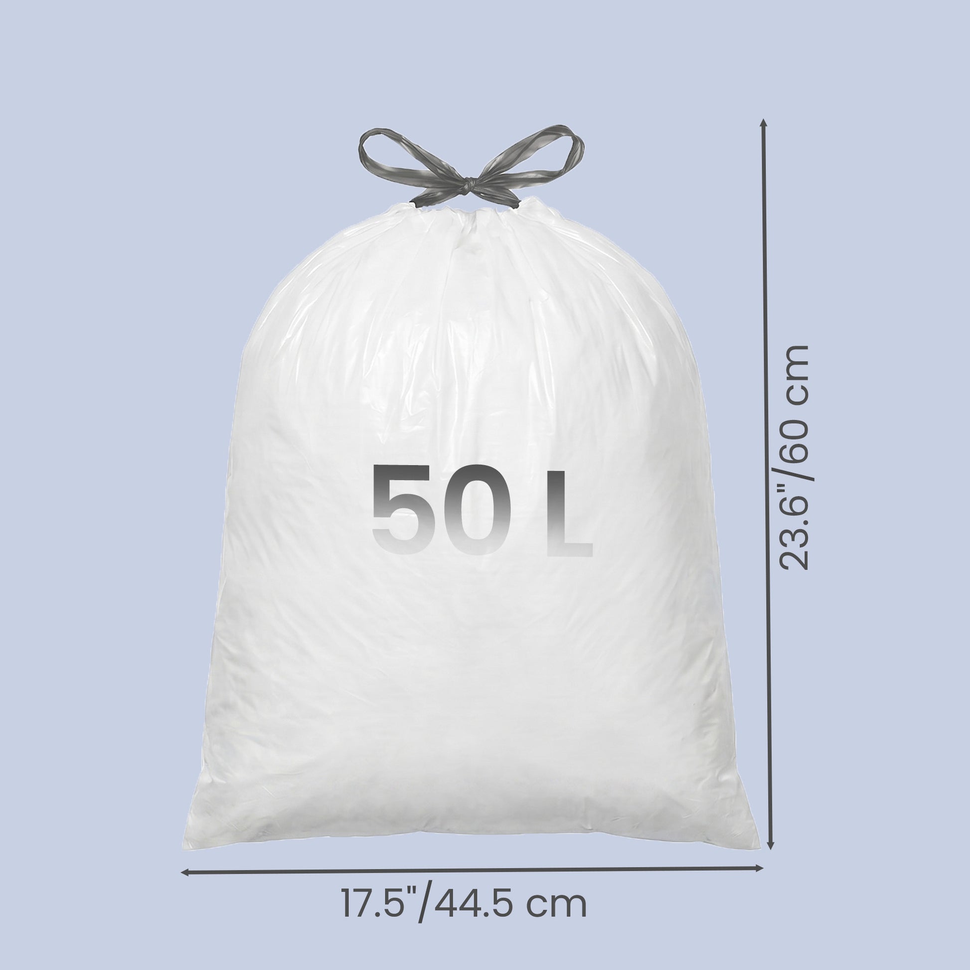 Drawstring Trash Bags, 120-Piece Heavy-Duty Pre-Separated Bin Liners, for Kitchen Waste, 4-5.3 Gallon, White - image 3