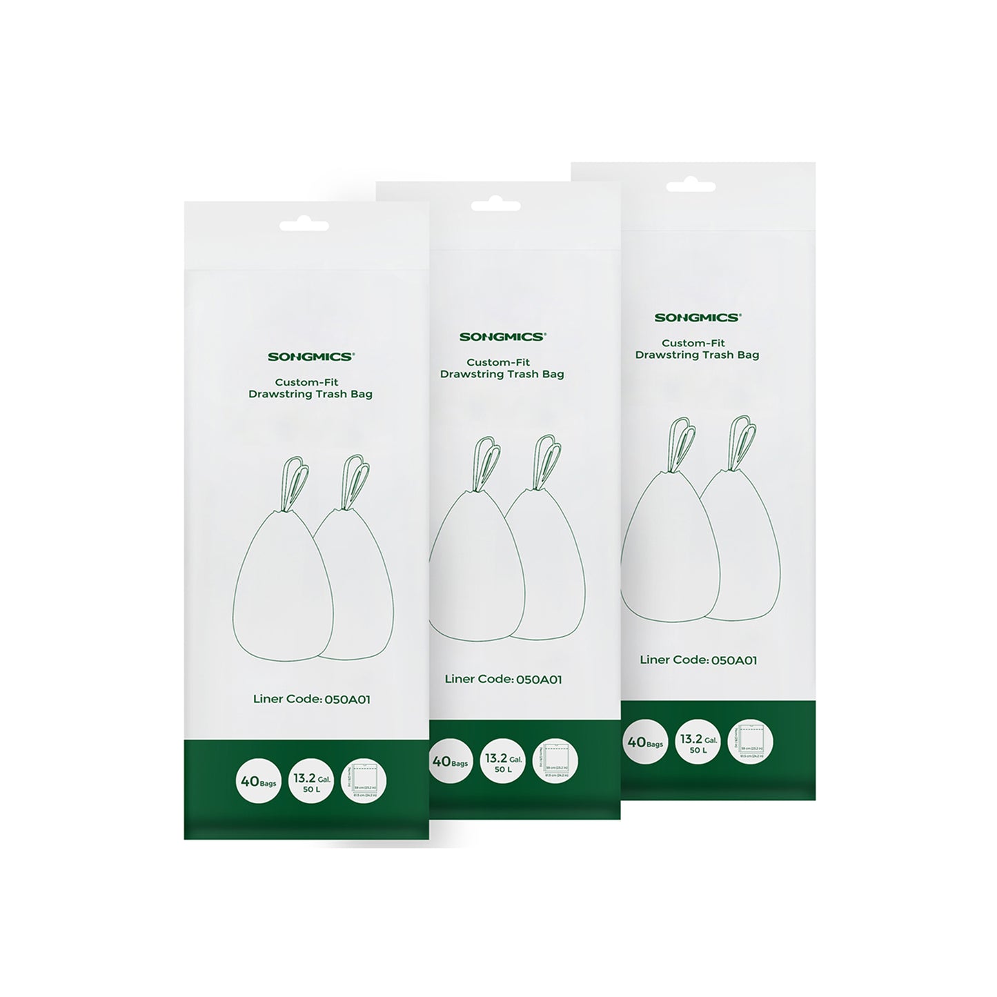 Bin Liners for 50L Kitchen Bins 80 Pieces，2*40 Pieces - image 10