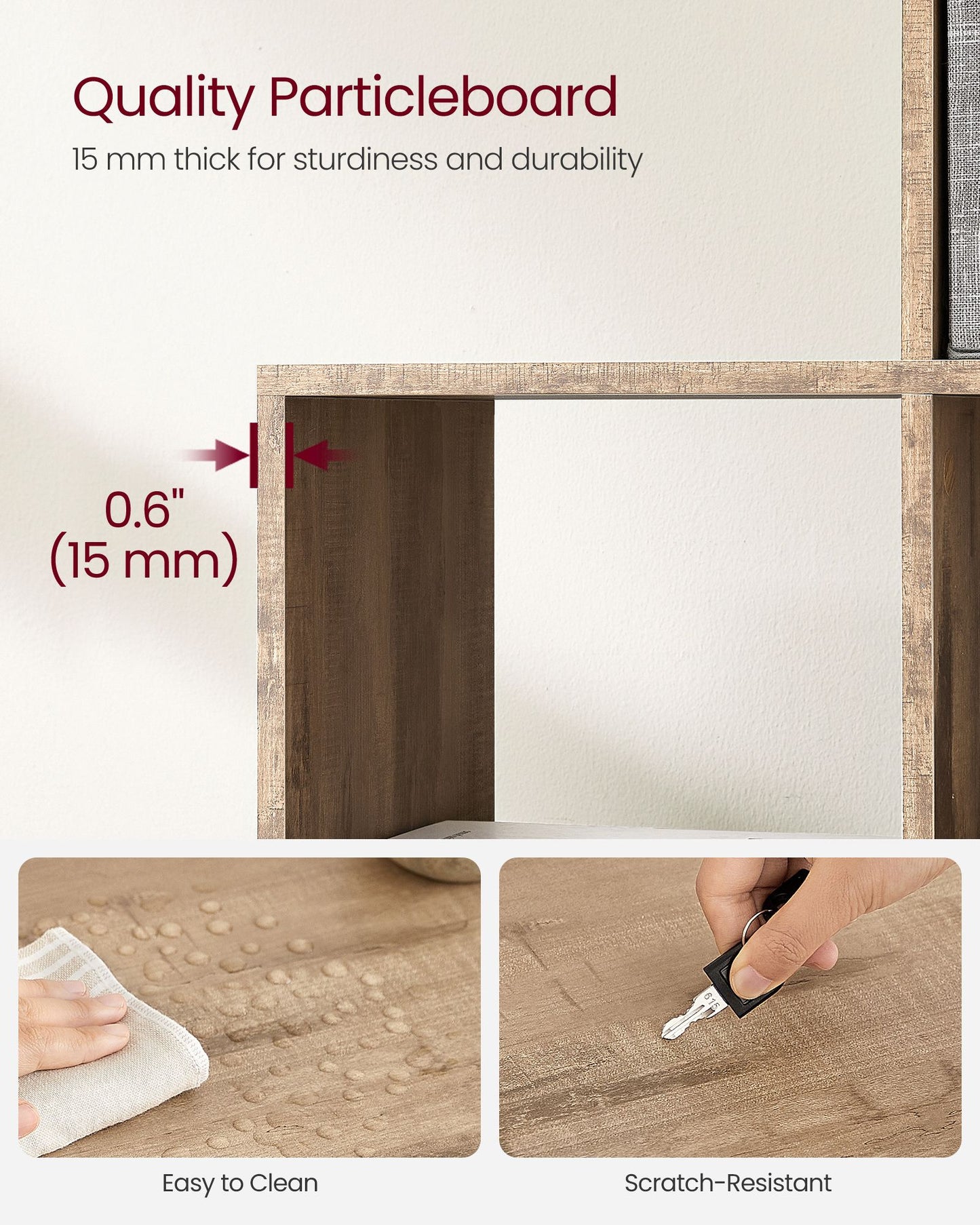 10-Cube Bookcase Camel Brown - image 5