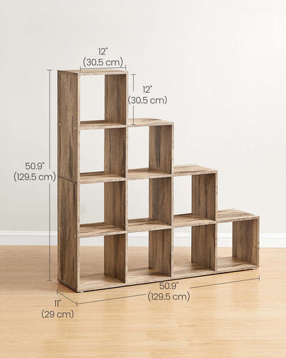 10-Cube Bookcase Camel Brown - image 7