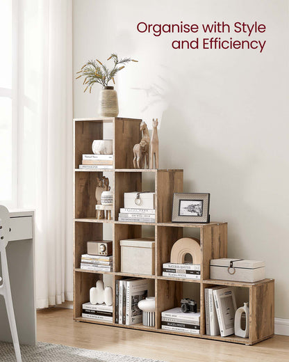 10-Cube Bookcase Camel Brown - image 8