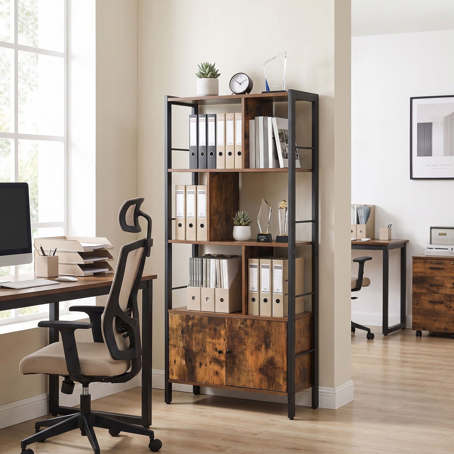 5-Tier Floating Corner Shelf, Wall Mounted Bookshelf - image 6