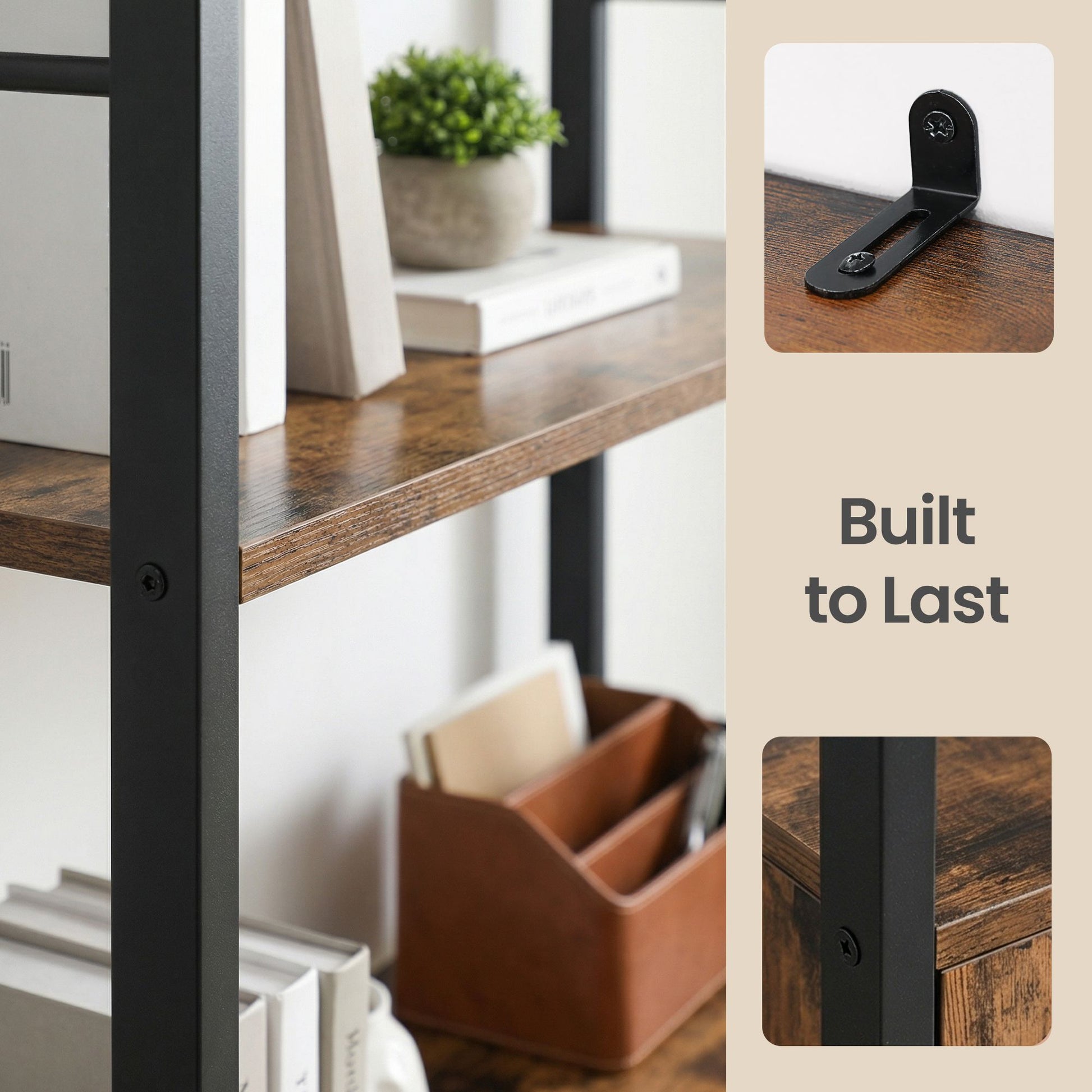 5-Tier Floating Corner Shelf, Wall Mounted Bookshelf - image 8