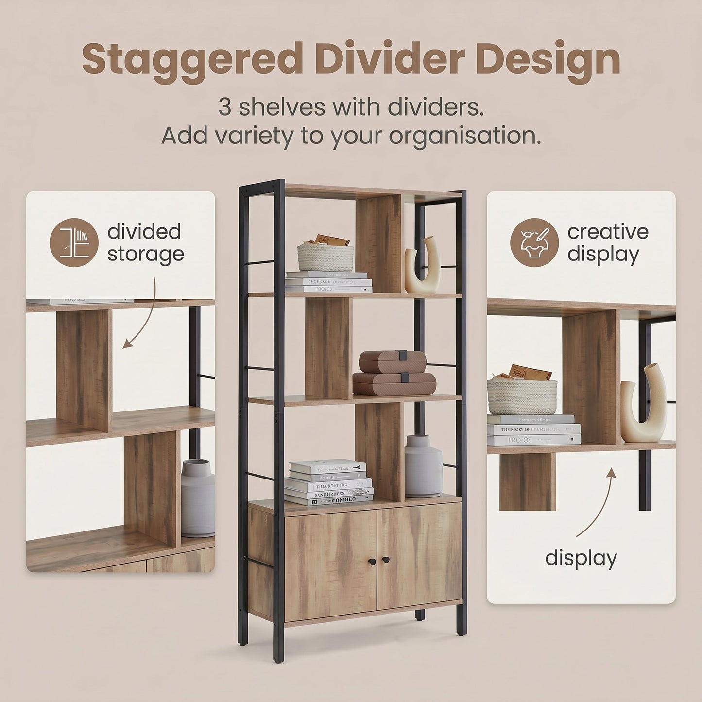 5-Tier Floating Corner Shelf, Wall Mounted Bookshelf - image 15
