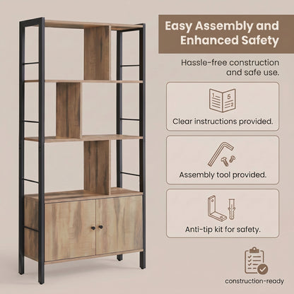 5-Tier Floating Corner Shelf, Wall Mounted Bookshelf - image 16