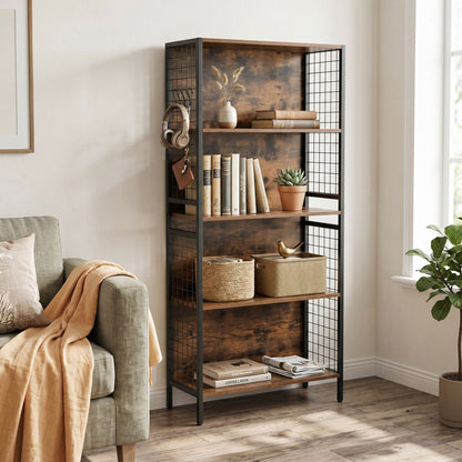 Bookcase with Tall Legs, 30 x 74 x 154 cm, Brown - image 4