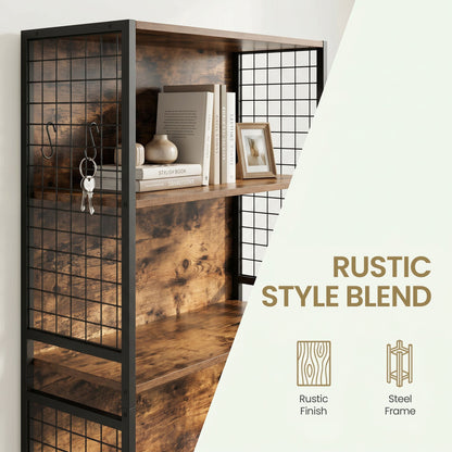 Bookcase with Tall Legs, 30 x 74 x 154 cm, Brown - image 6