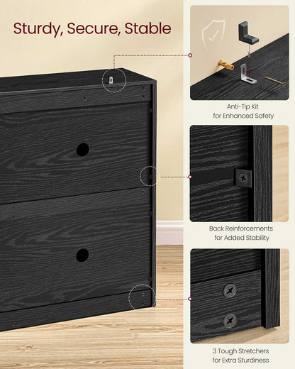 Shoe Cabinet with 4 Flip Doors