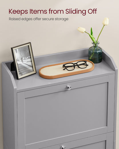 Shoe Cabinet with 3 Flip Drawers, Shoe Organizer