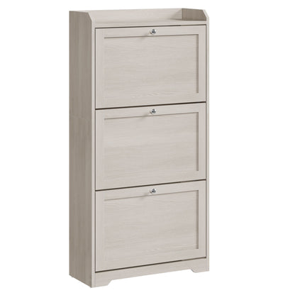 Shoe Cabinet with 3 Flip Drawers, Shoe Organizer