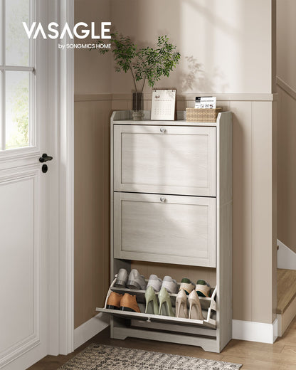 Shoe Cabinet with 3 Flip Drawers, Shoe Organizer