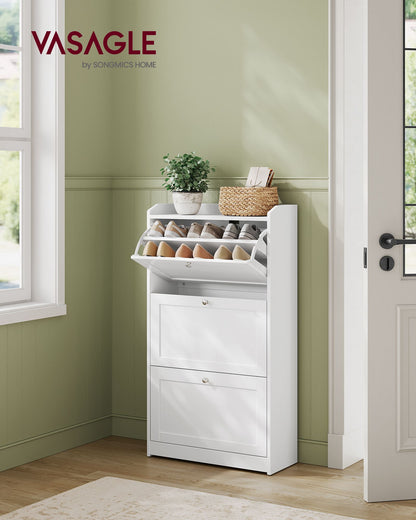 Shoe Cabinet with 3 Flip Drawers