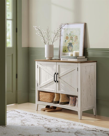 3-Tier Shoe Cabinet with Height-Adjustable Shelf - HWLEXTRA 