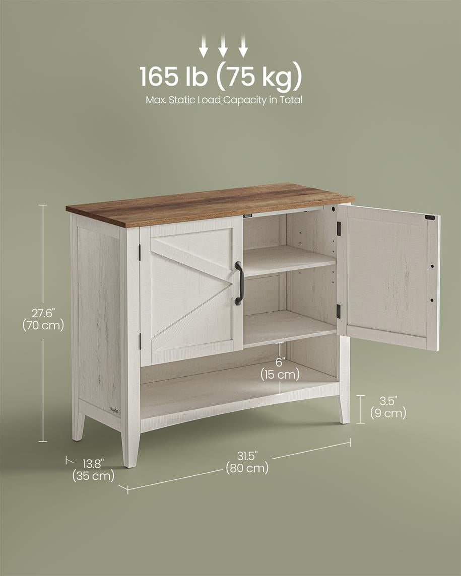3-Tier Shoe Cabinet with Height-Adjustable Shelf - HWLEXTRA 