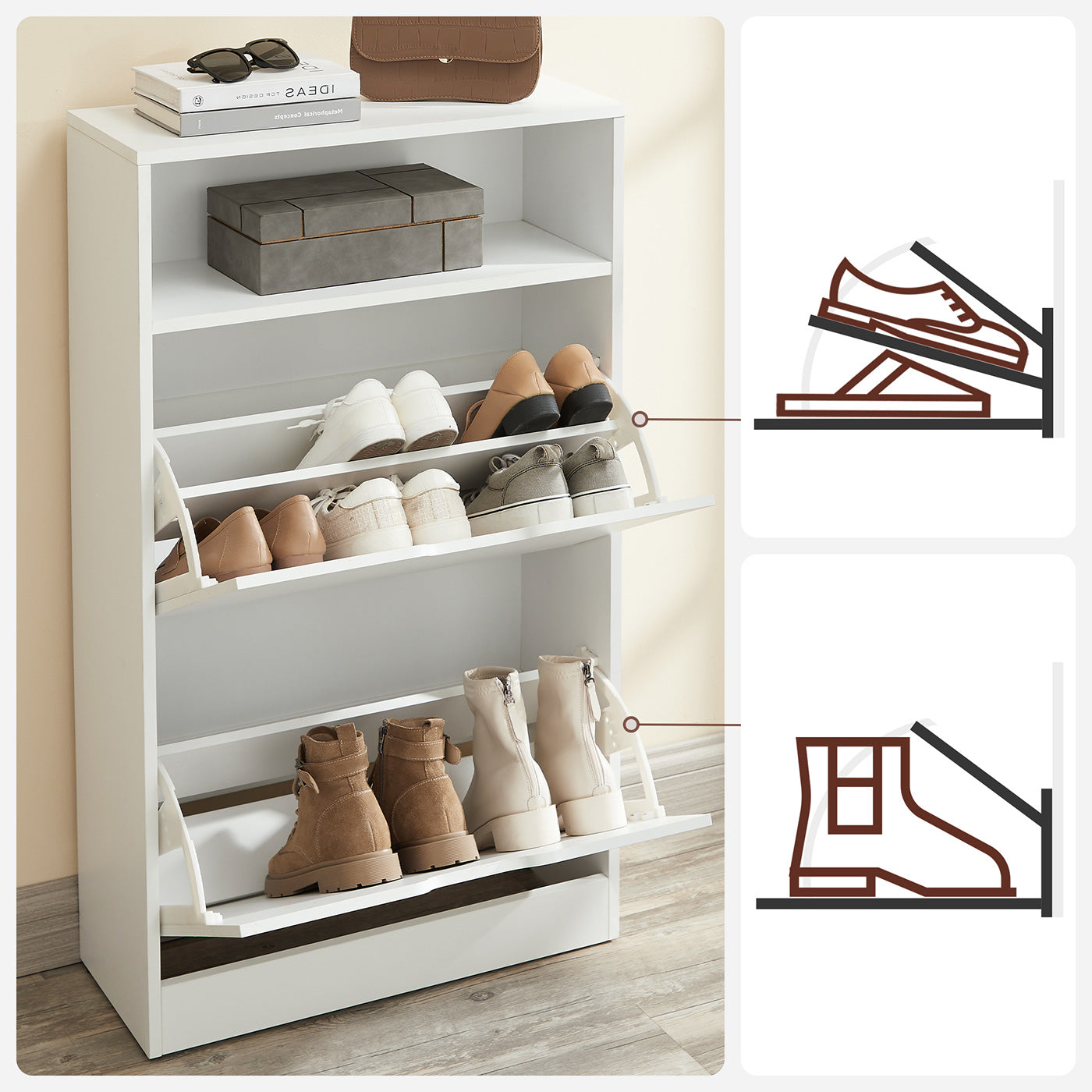 Shoe Cabinet with 2 Flaps - image 15