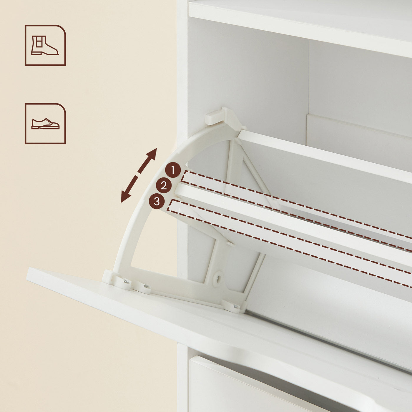 Shoe Cabinet with 2 Flaps - image 16