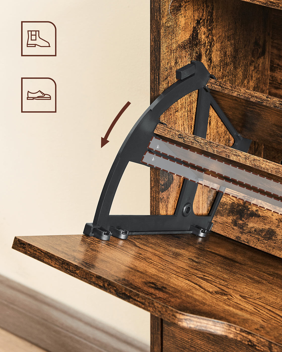 Shoe Cabinet with 2 Flaps - image 7