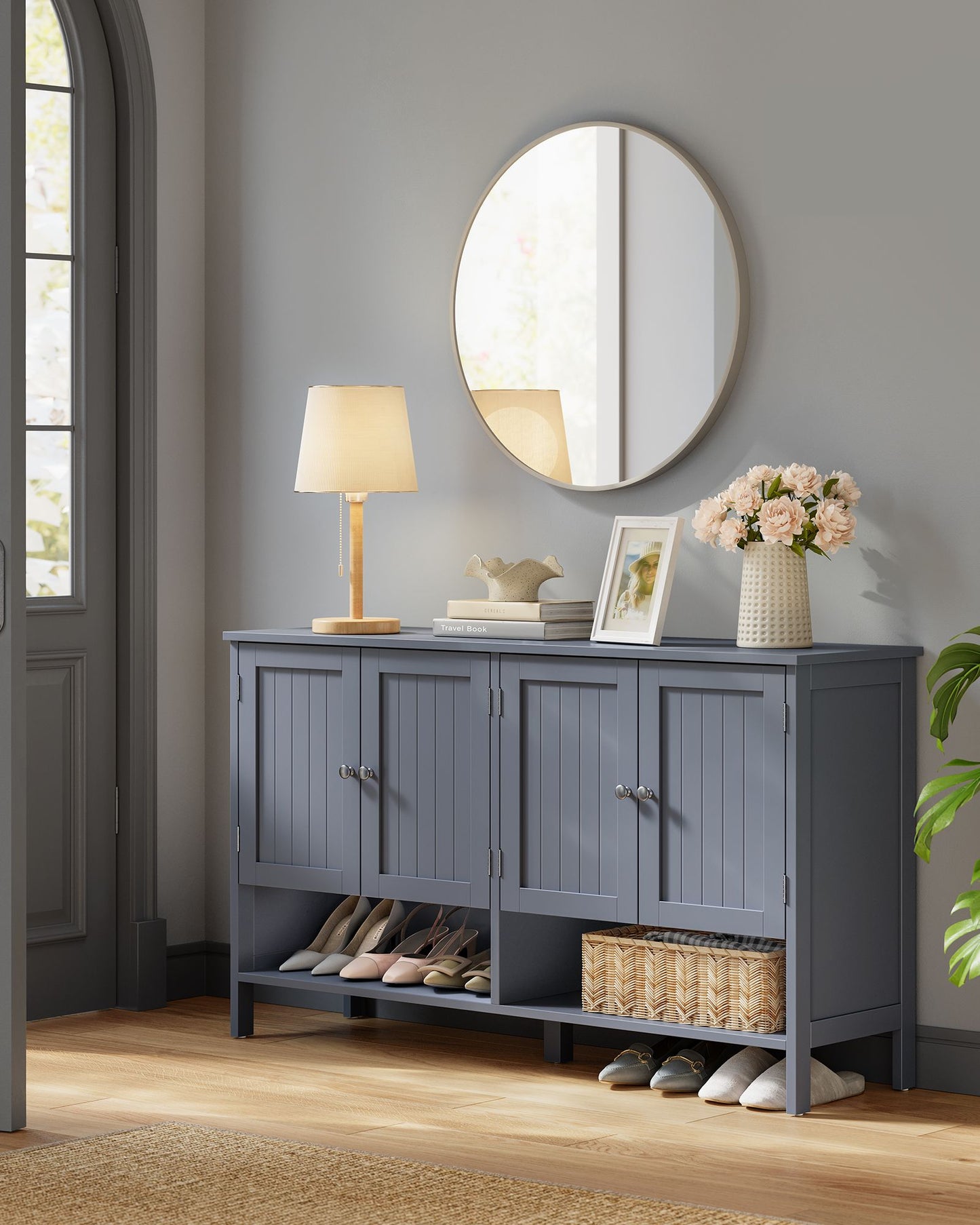 Shoe Cabinet, 3-Tier Shoe Storage Organizer - HWLEXTRA 