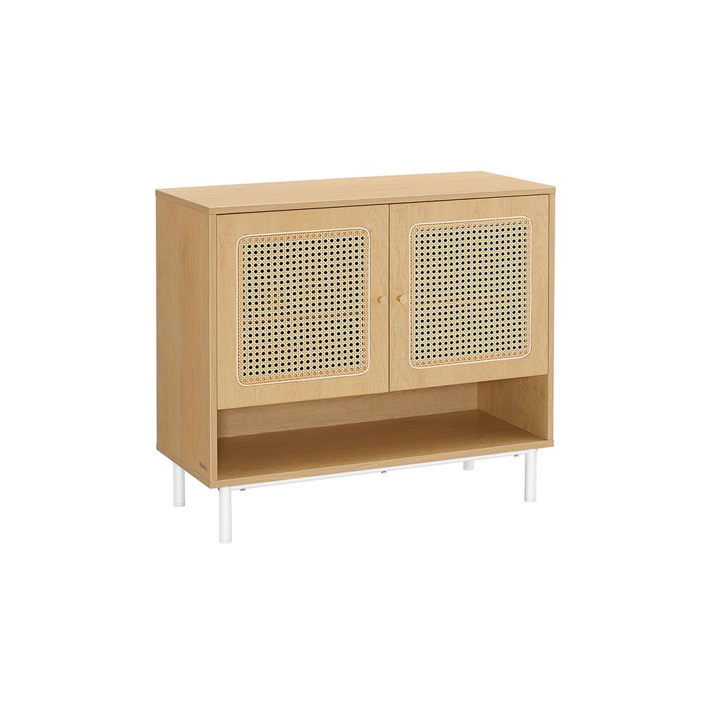 Natural Rattan 3-Tier Shoe Cabinet
