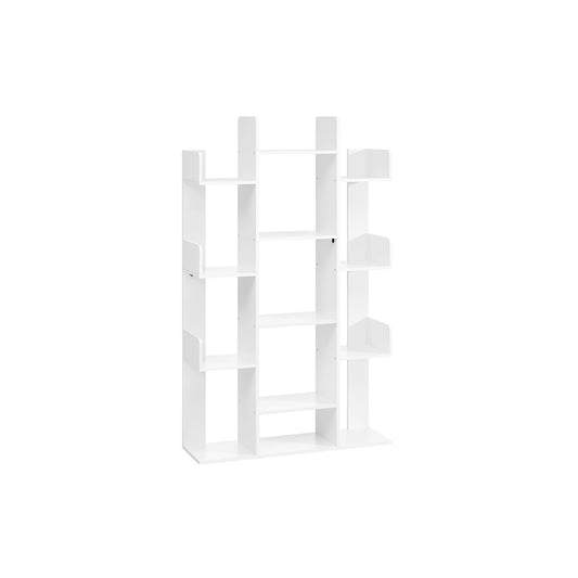 Tree-Shaped Bookcase with 13 Storage Shelves White - image 1