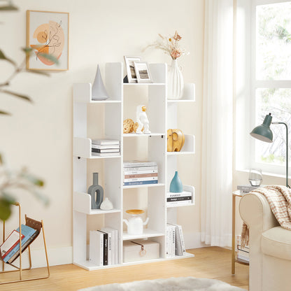 Tree-Shaped Bookcase with 13 Storage Shelves White - image 3