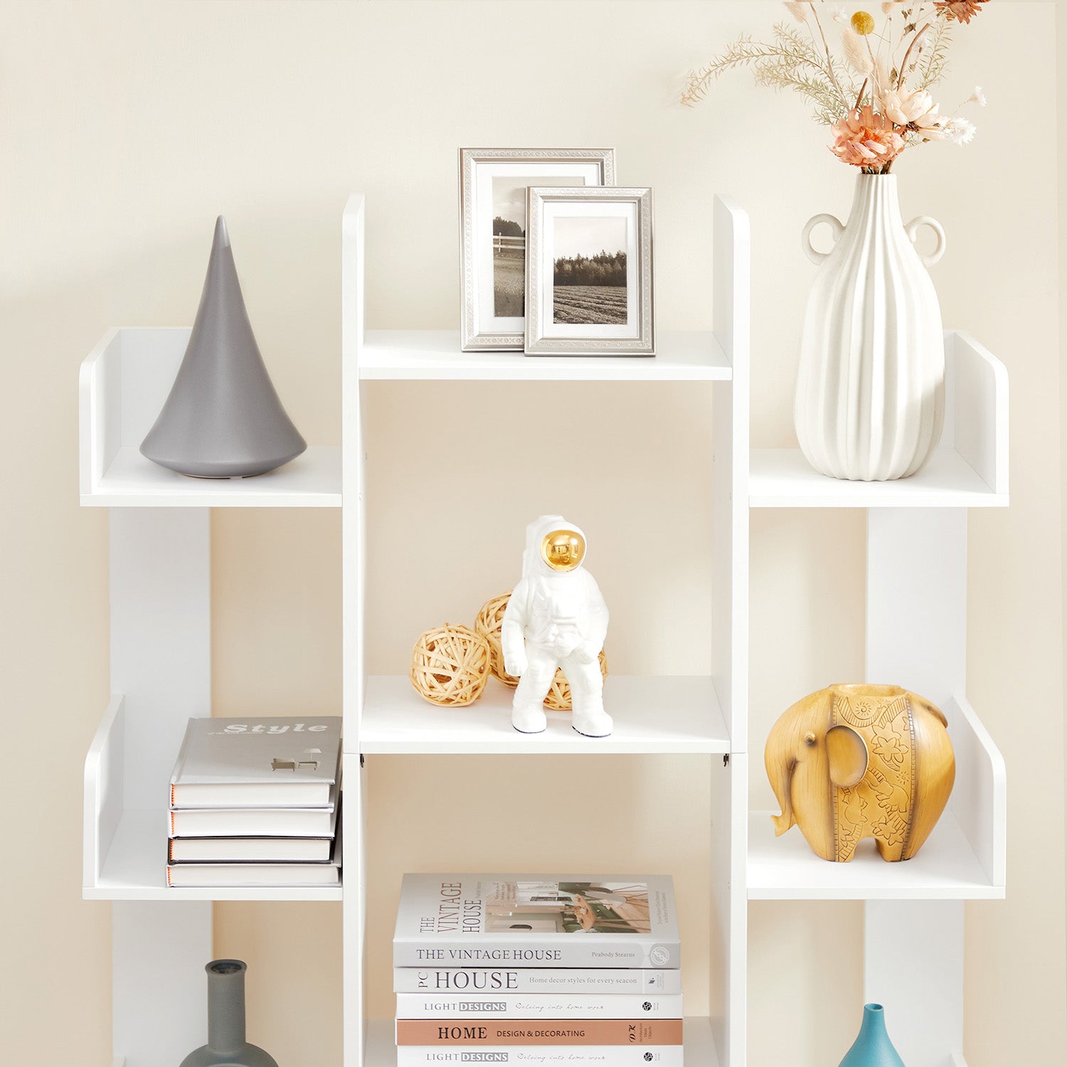 Tree-Shaped Bookcase with 13 Storage Shelves White - image 4