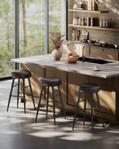 EKHO Collection - Counter Stools Set of 2, Ink Black