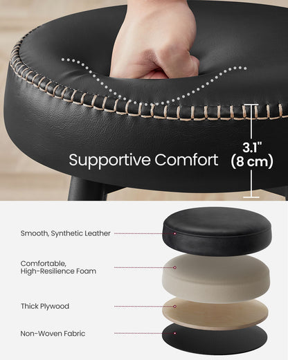 EKHO Collection - Counter Stools Set of 2, Ink Black