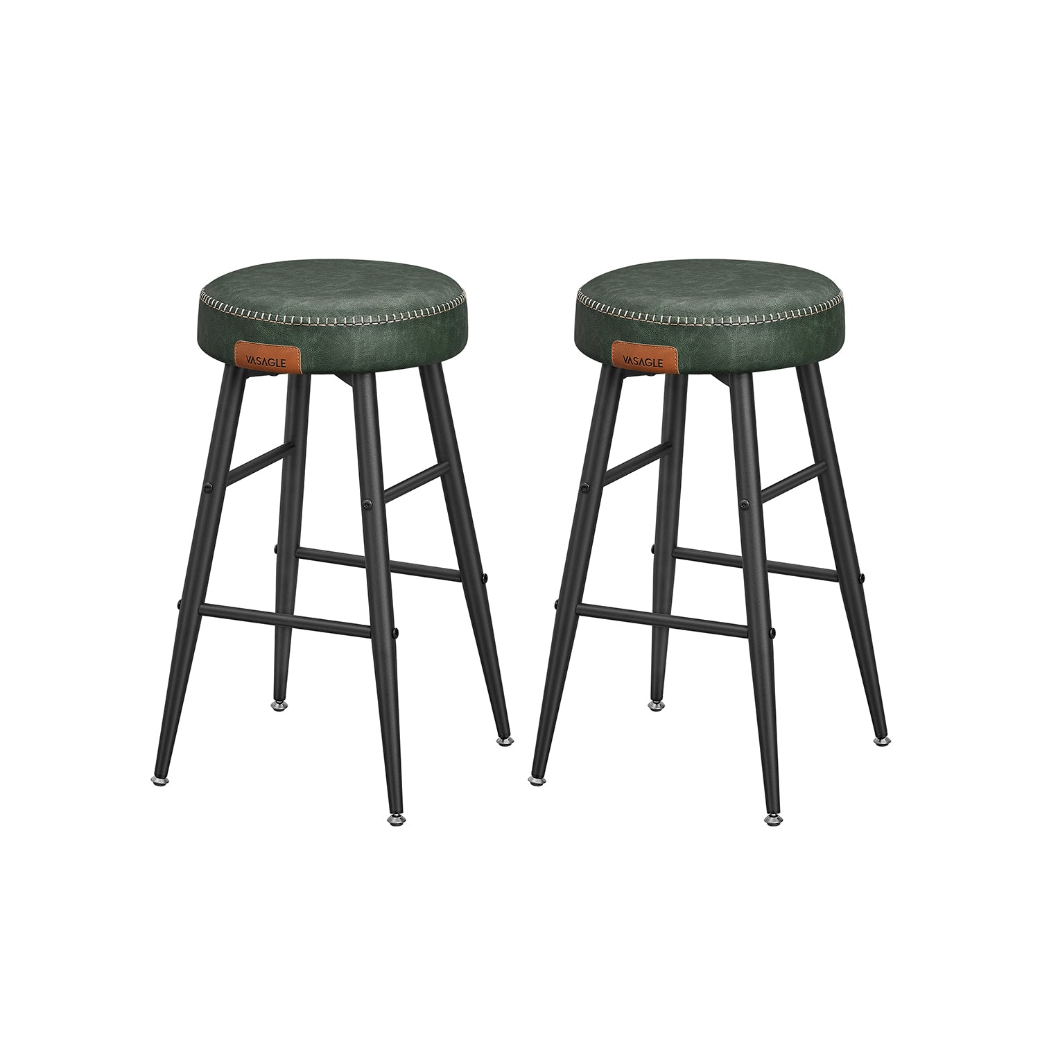 EKHO Collection - Counter Stools Set of 2, Forest Green