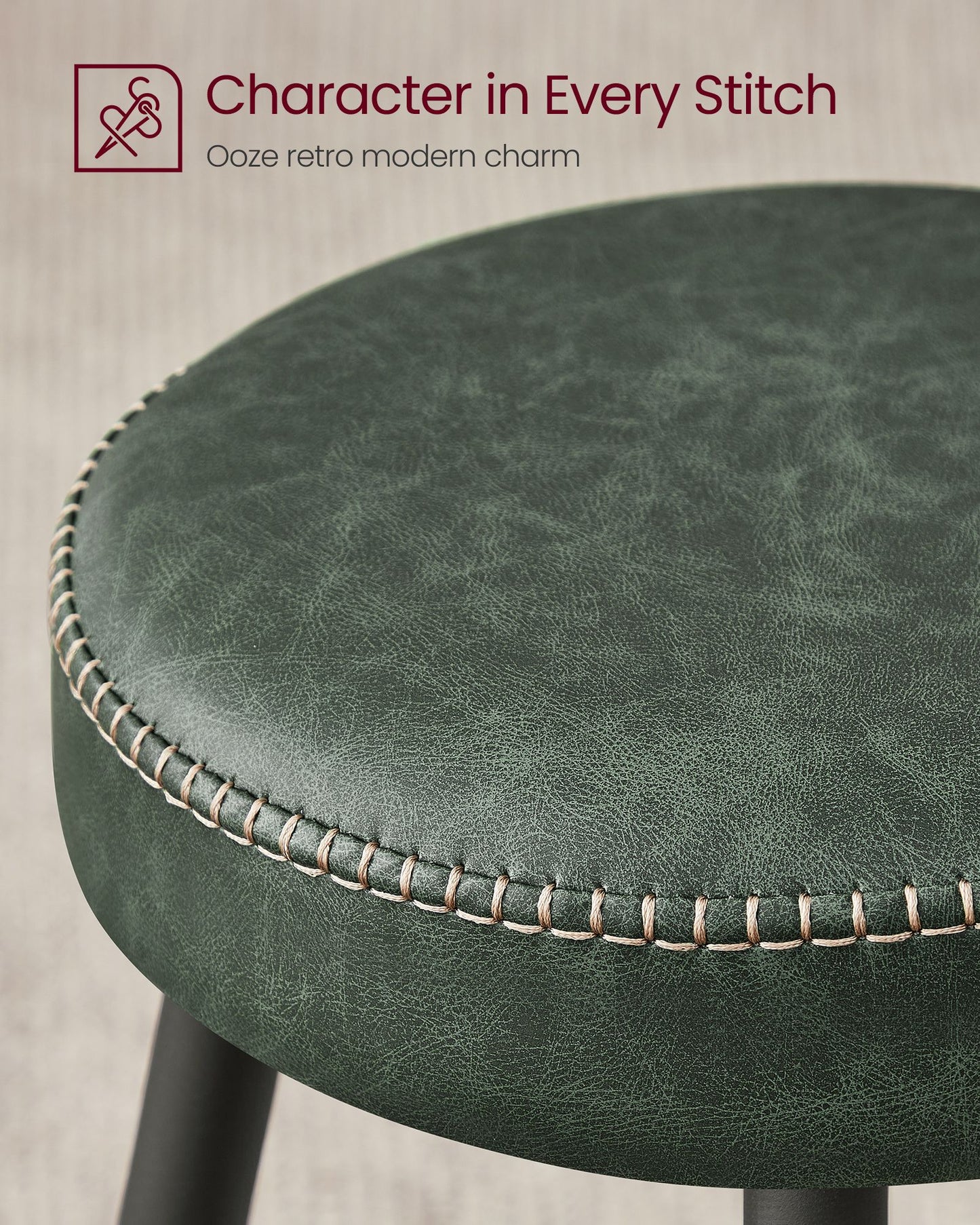 EKHO Collection - Counter Stools Set of 2, Forest Green