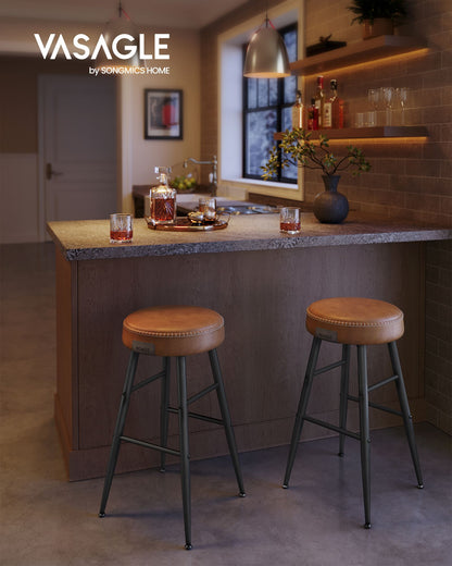 EKHO Collection - Counter Stools Set of 2, Camarel Brown