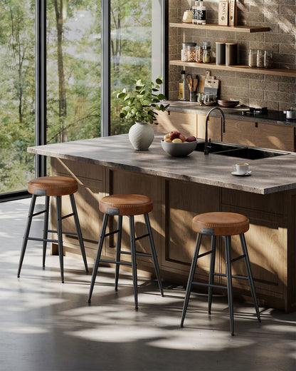 EKHO Collection - Counter Stools Set of 2, Camarel Brown