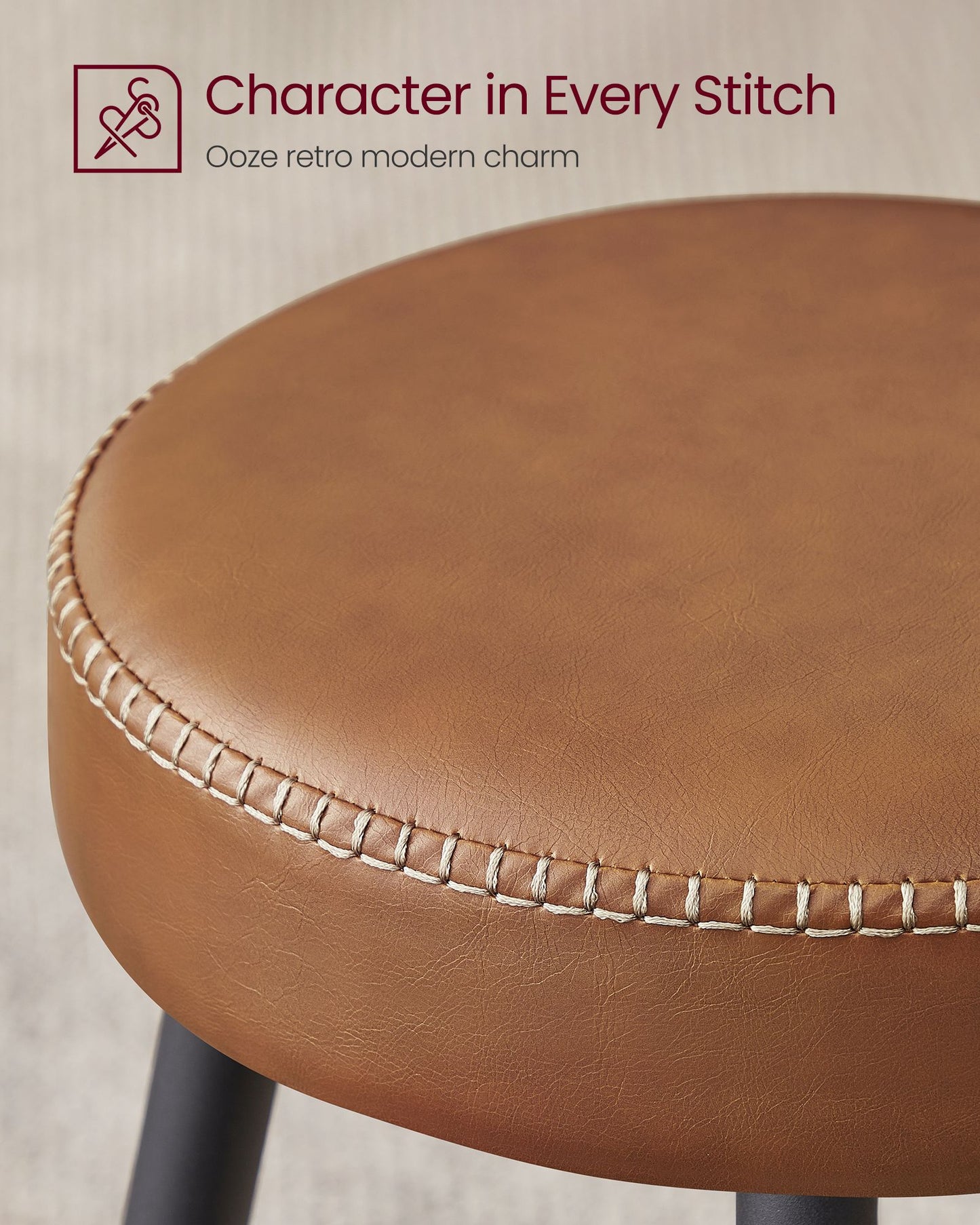 EKHO Collection - Counter Stools Set of 2, Camarel Brown