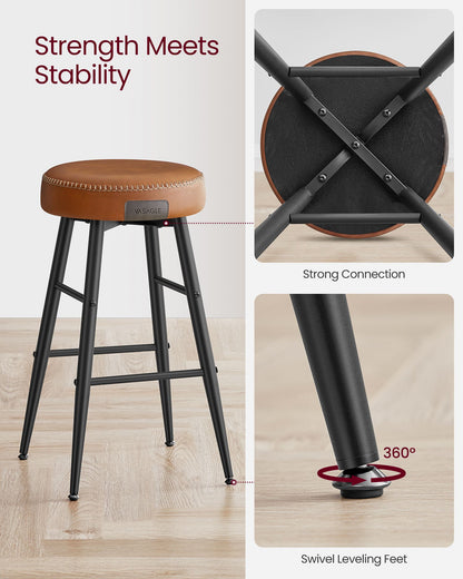 EKHO Collection - Counter Stools Set of 2, Camarel Brown