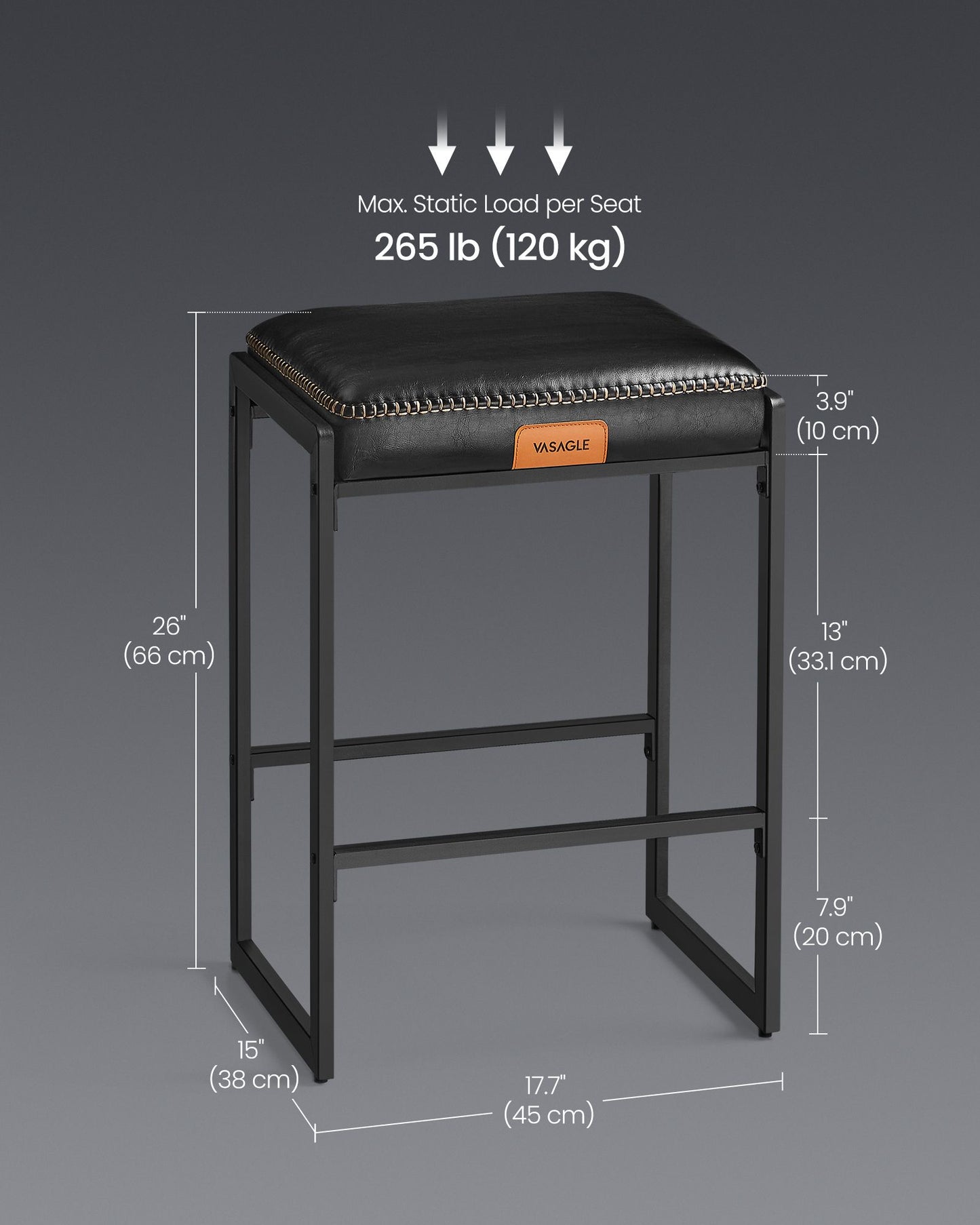 EKHO Collection - Counter Height Bar Stools Set of Two