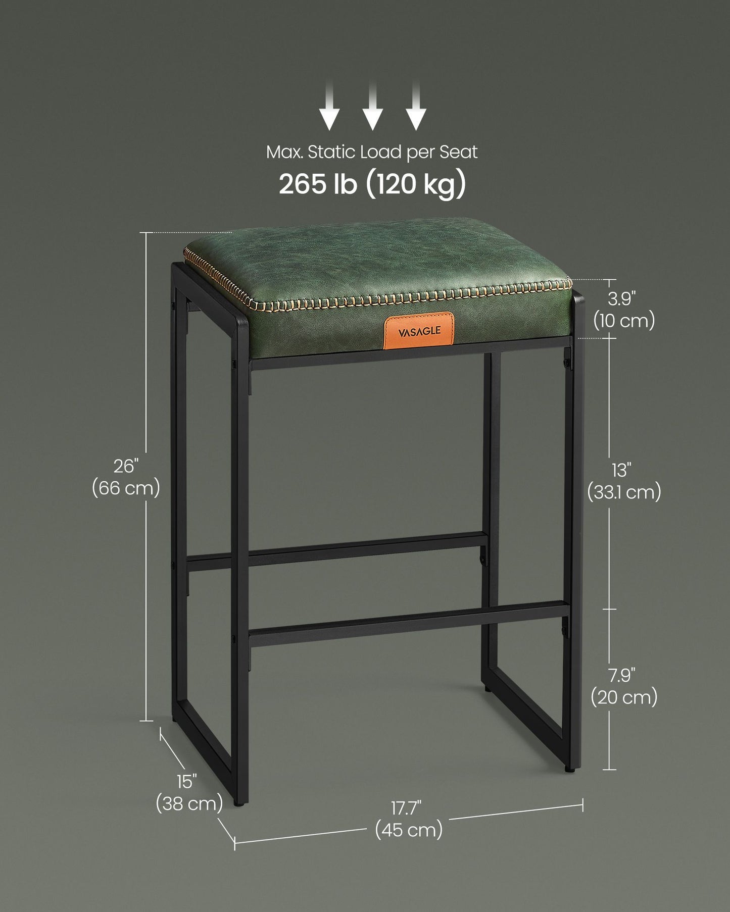EKHO Collection - Counter Height Bar Stools Set of Two
