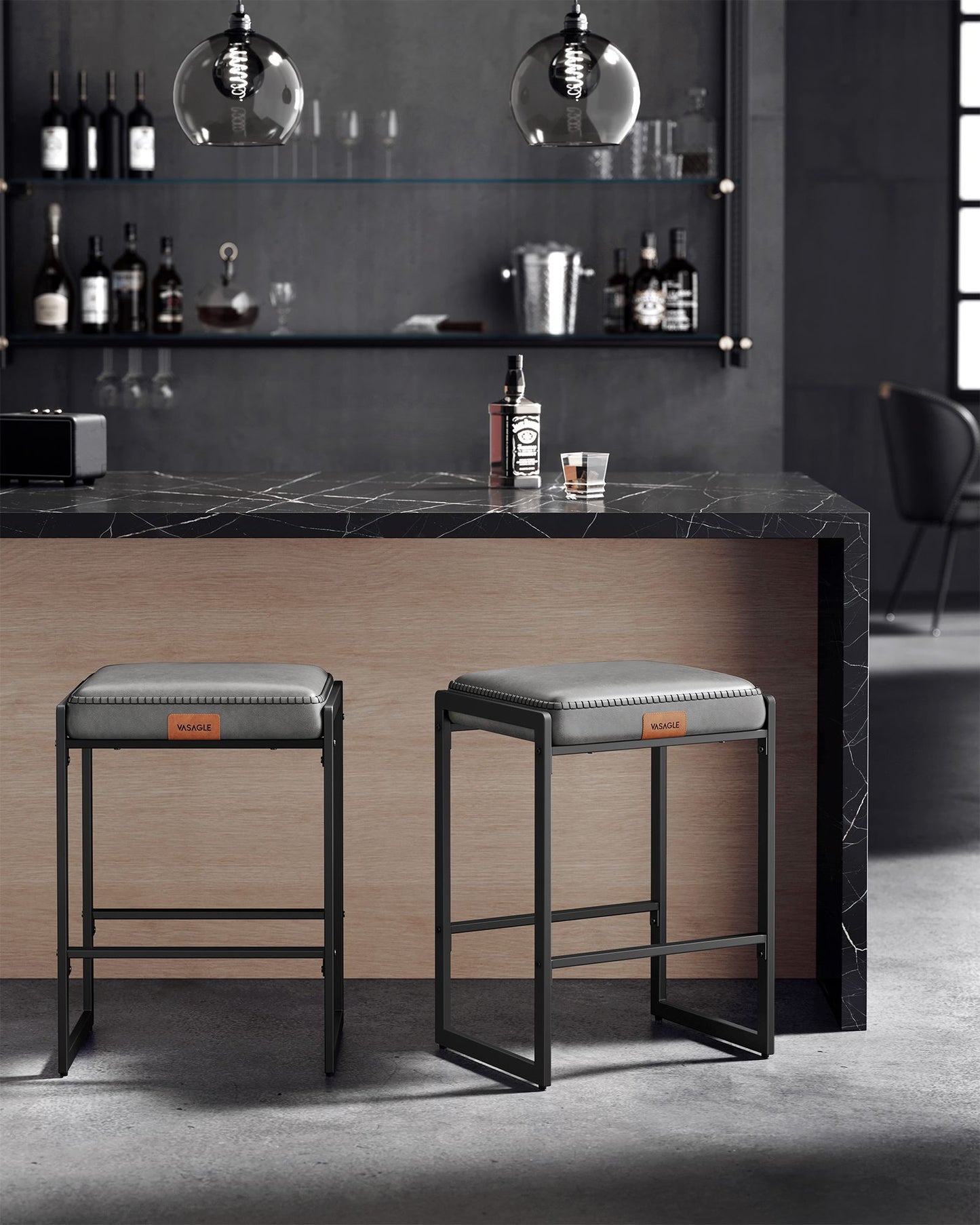 EKHO Collection - Counter Height Bar Stools Set of Two