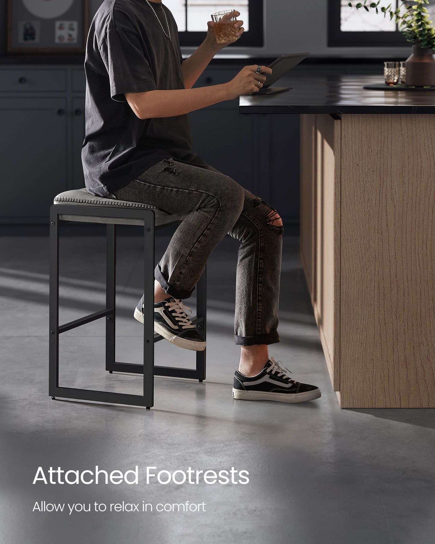 EKHO Collection - Counter Height Bar Stools Set of Two