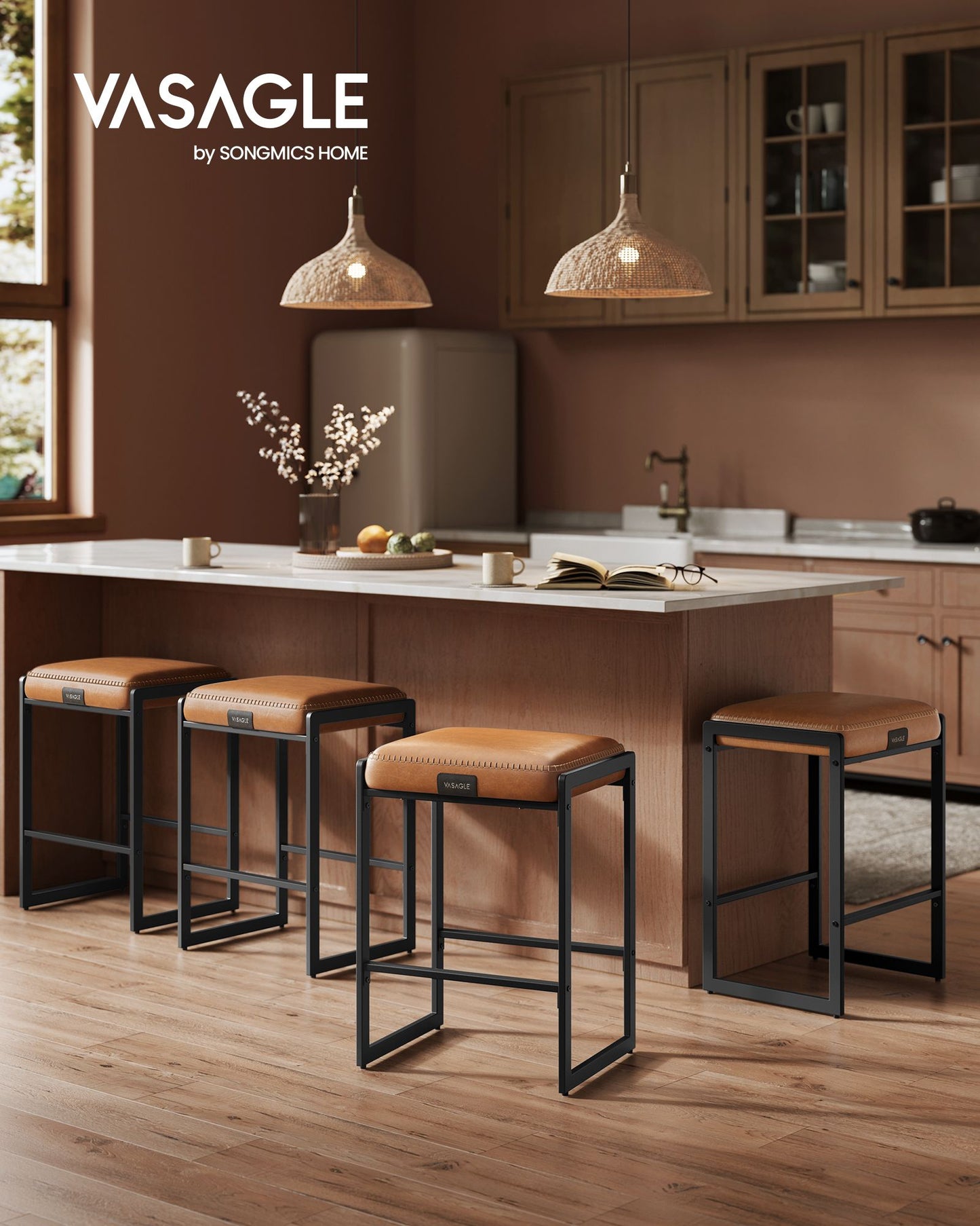EKHO Collection - Counter Height Bar Stools Set of Two